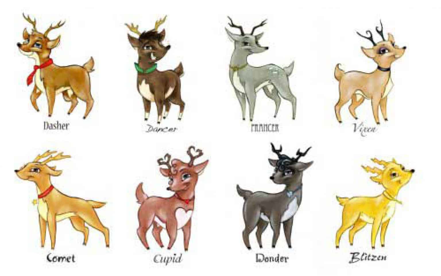 Santas Reindeer Names Facts Personalities With Story